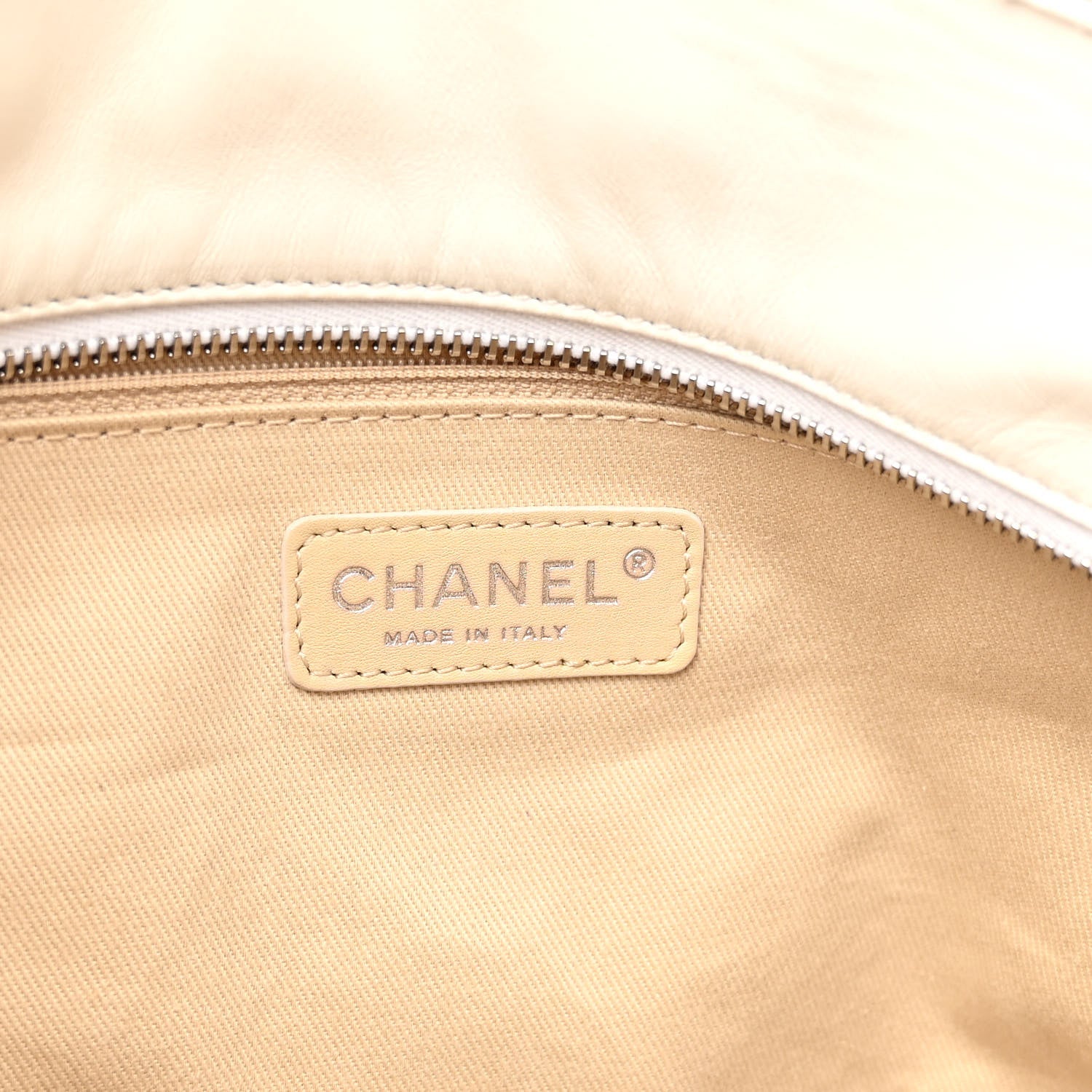 Chanel Calfskin Quilted Gabrielle Shopping Tote White 6 of 9