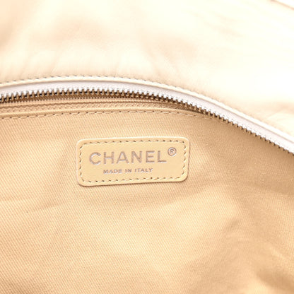 Chanel Calfskin Quilted Gabrielle Shopping Tote White 6 of 9