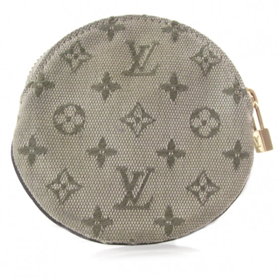 Louis Vuitton Mini Lin Round Coin Purse Gray 1 of 7