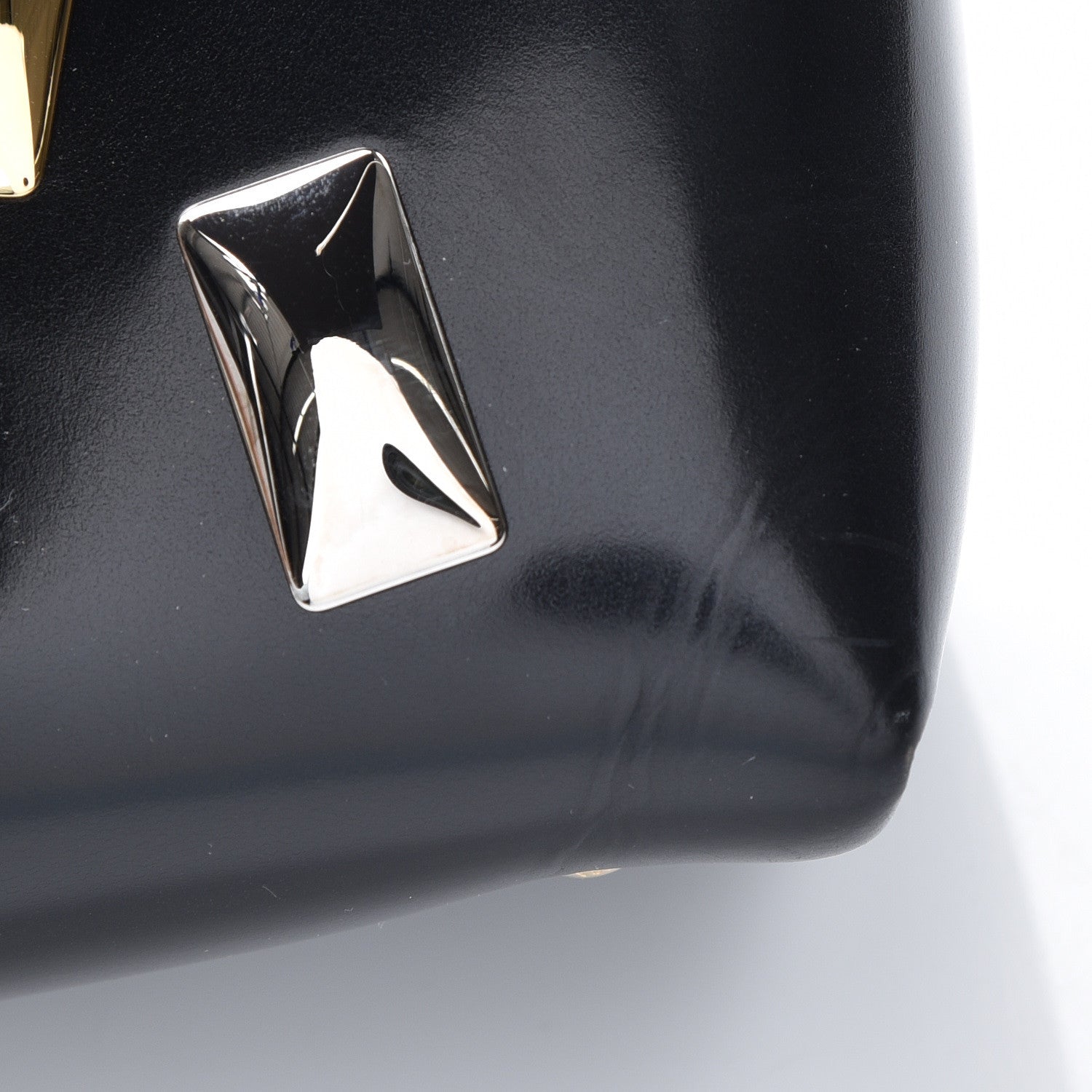 Louis Vuitton Glazed Calfskin Sac Triangle PM Black 10 of 14