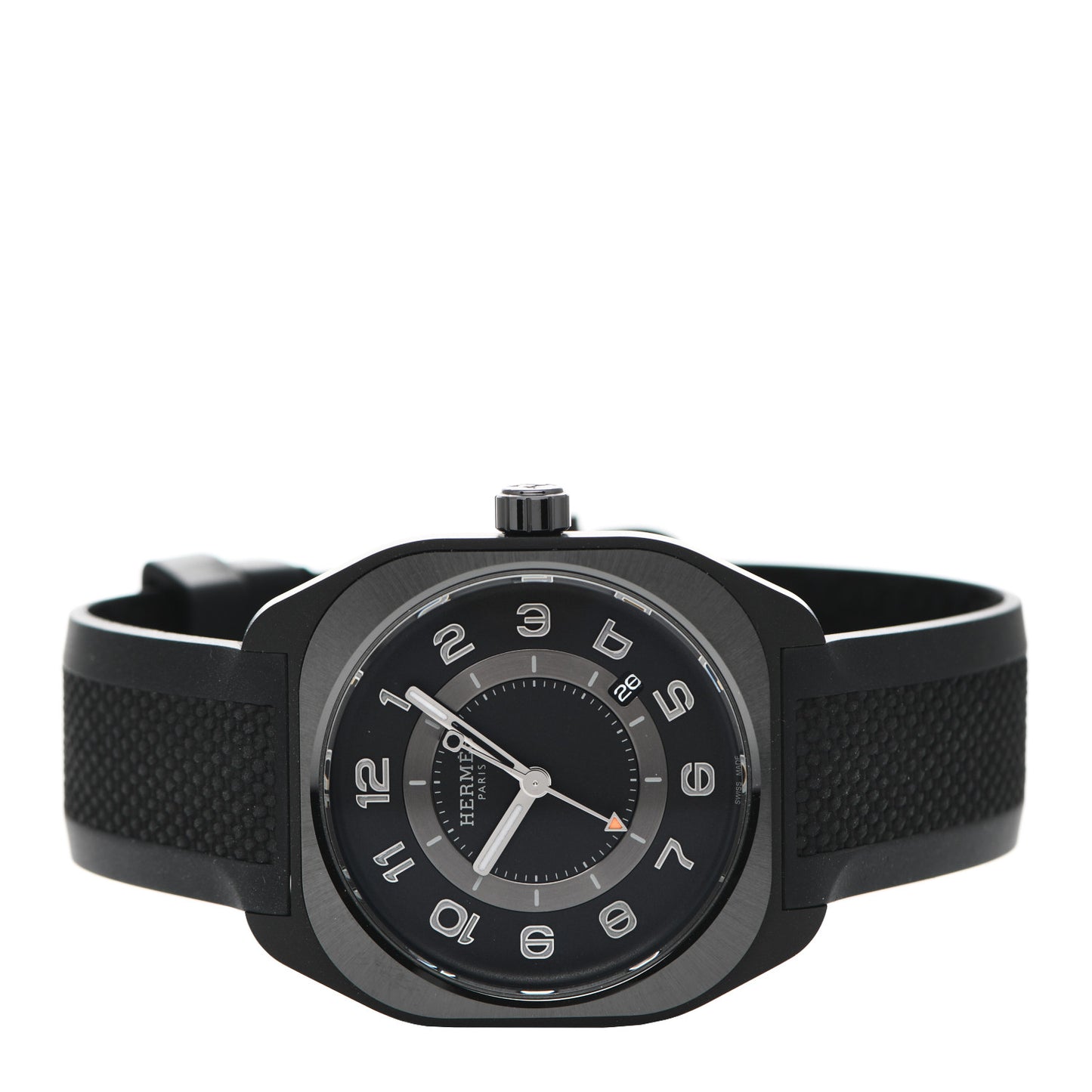 Graphene Nickel Rubber 39mm H08 Automatic Watch Noir