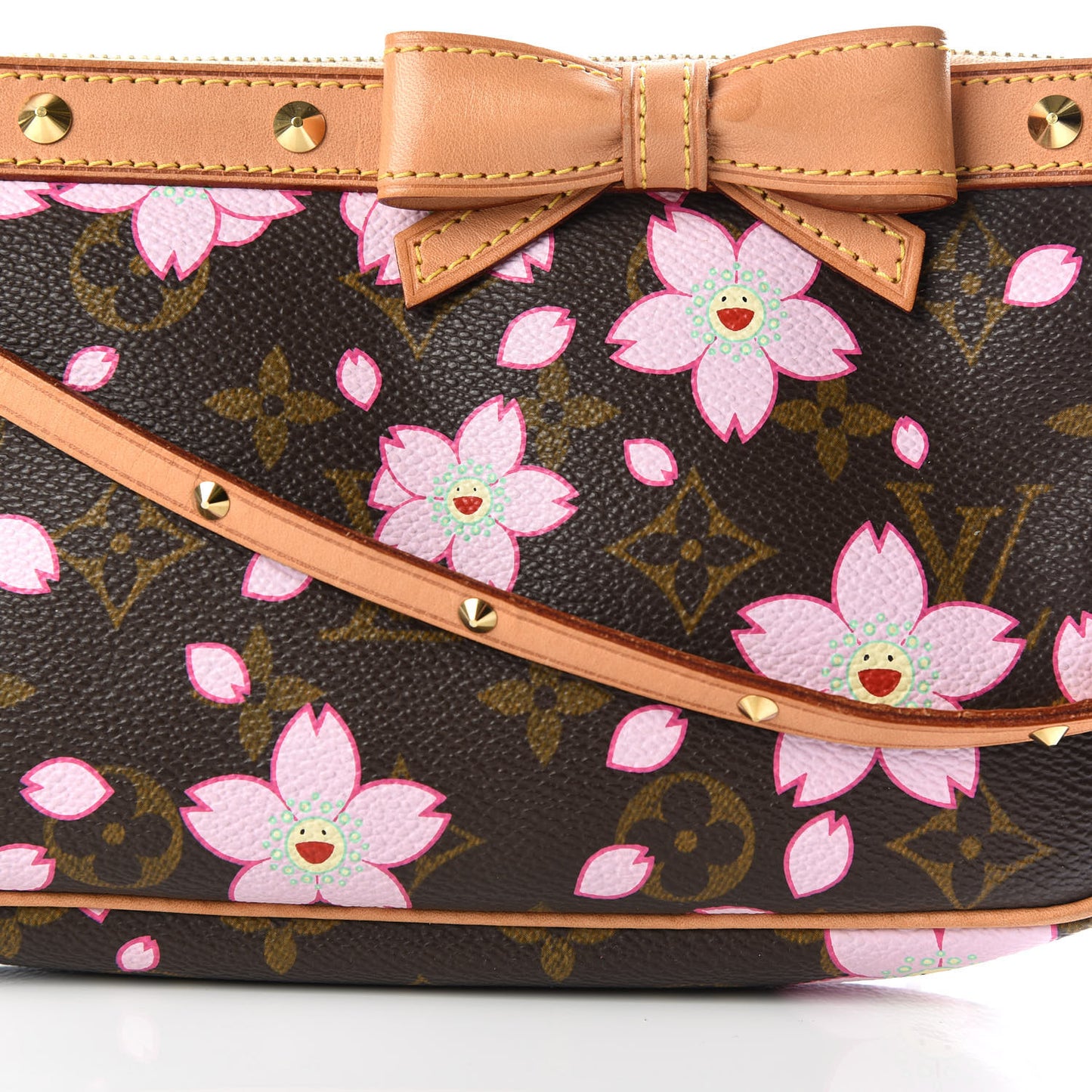 Monogram Cherry Blossom Pochette Accessories Brown