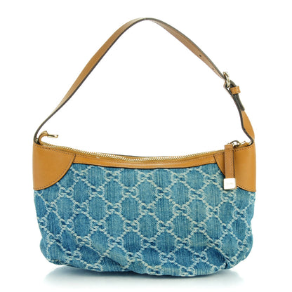 Gucci Denim Monogram Pochette 1 of 7