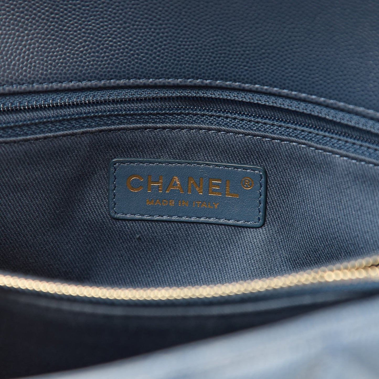 Caviar Quilted Medium Coco Handle Flap Blue