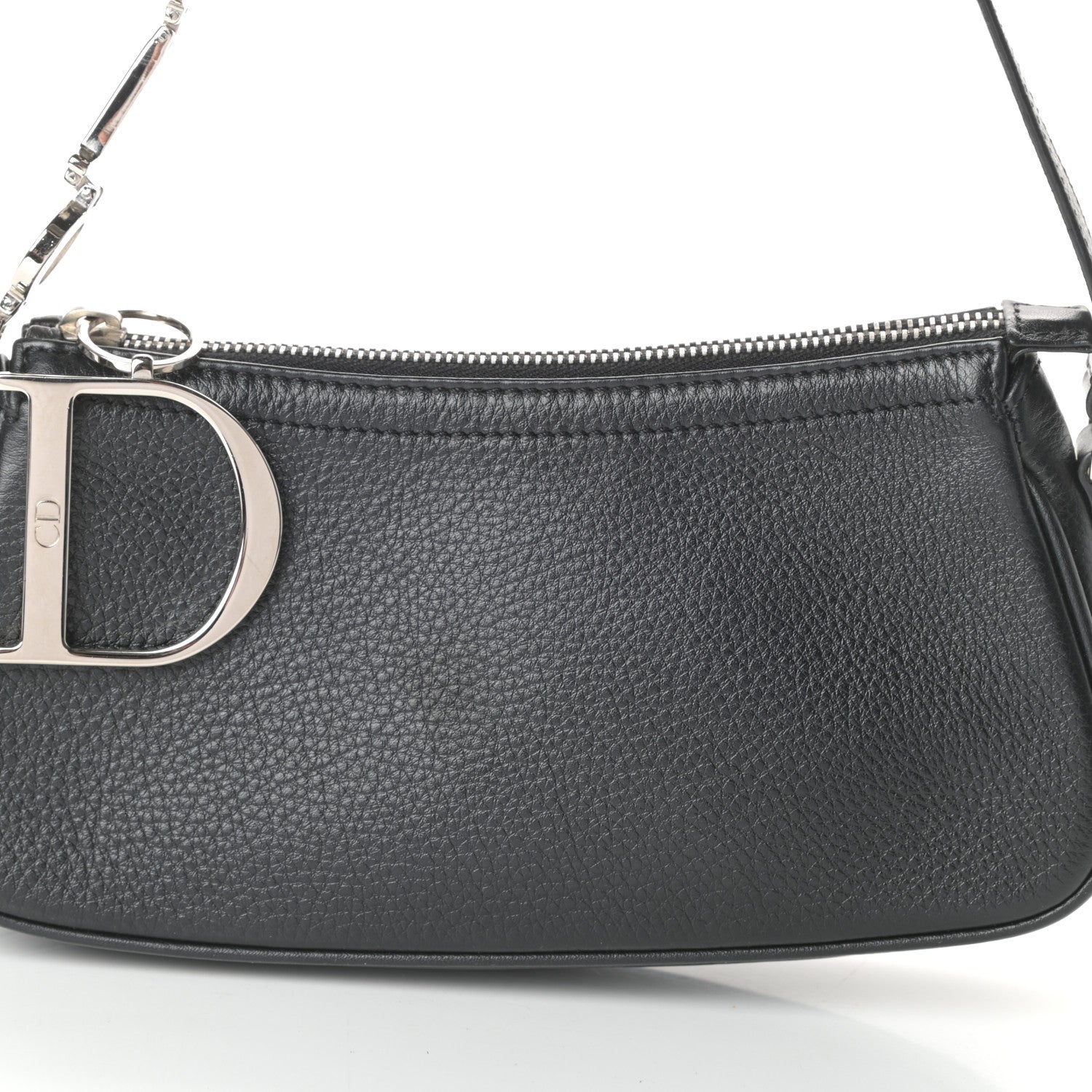 Christian Dior Calfskin Shoulder Bag Black 7 of 9