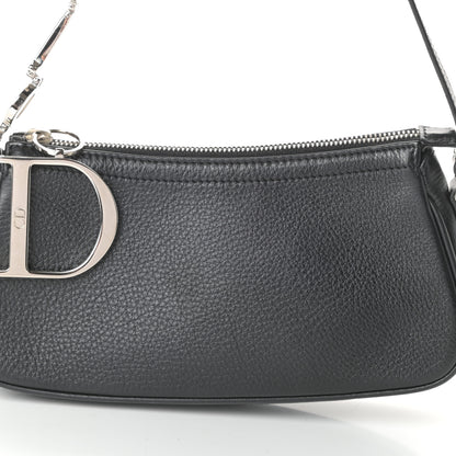Christian Dior Calfskin Shoulder Bag Black 7 of 9