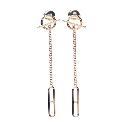 Hermes 18K Rose Gold Echappee Earrings 1 of 6