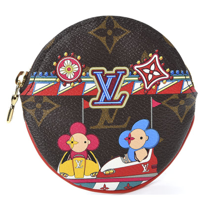 Louis Vuitton Monogram 2020 Christmas Animation Bumper Cars Round Coin Purse Coquelicot 1 of 7
