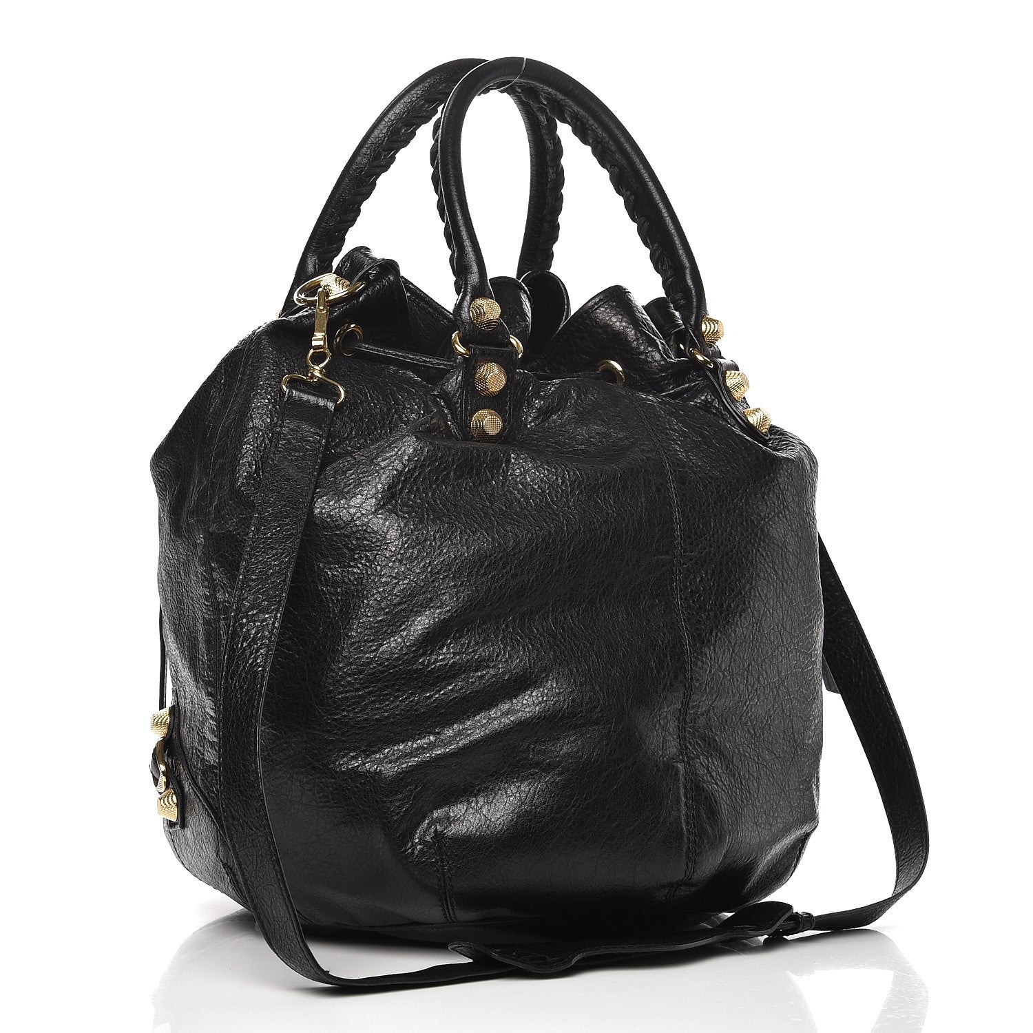 Balenciaga Agneau Giant 12 Gold Hardware Pompon Black 3 of 8