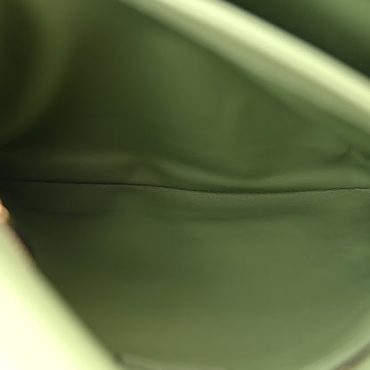 Gucci Roxy Calfskin Web Medium Blondie Top Handle Shoulder Flap Bag Salamander Green 5 of 12