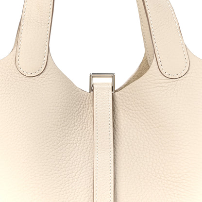 Hermes Taurillon Clemence Picotin Lock 18 PM Beton 8 of 13
