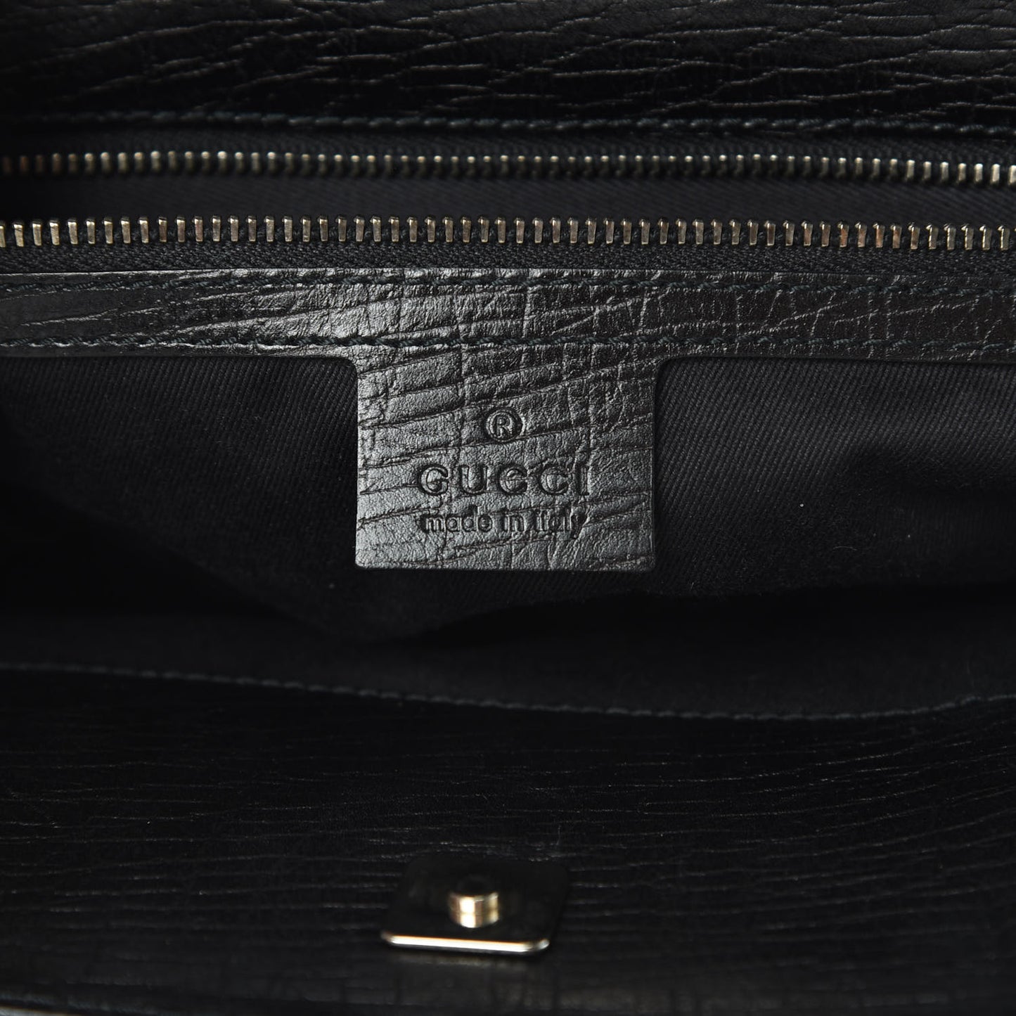 Monogram Horsebit Chain Shoulder Bag Black