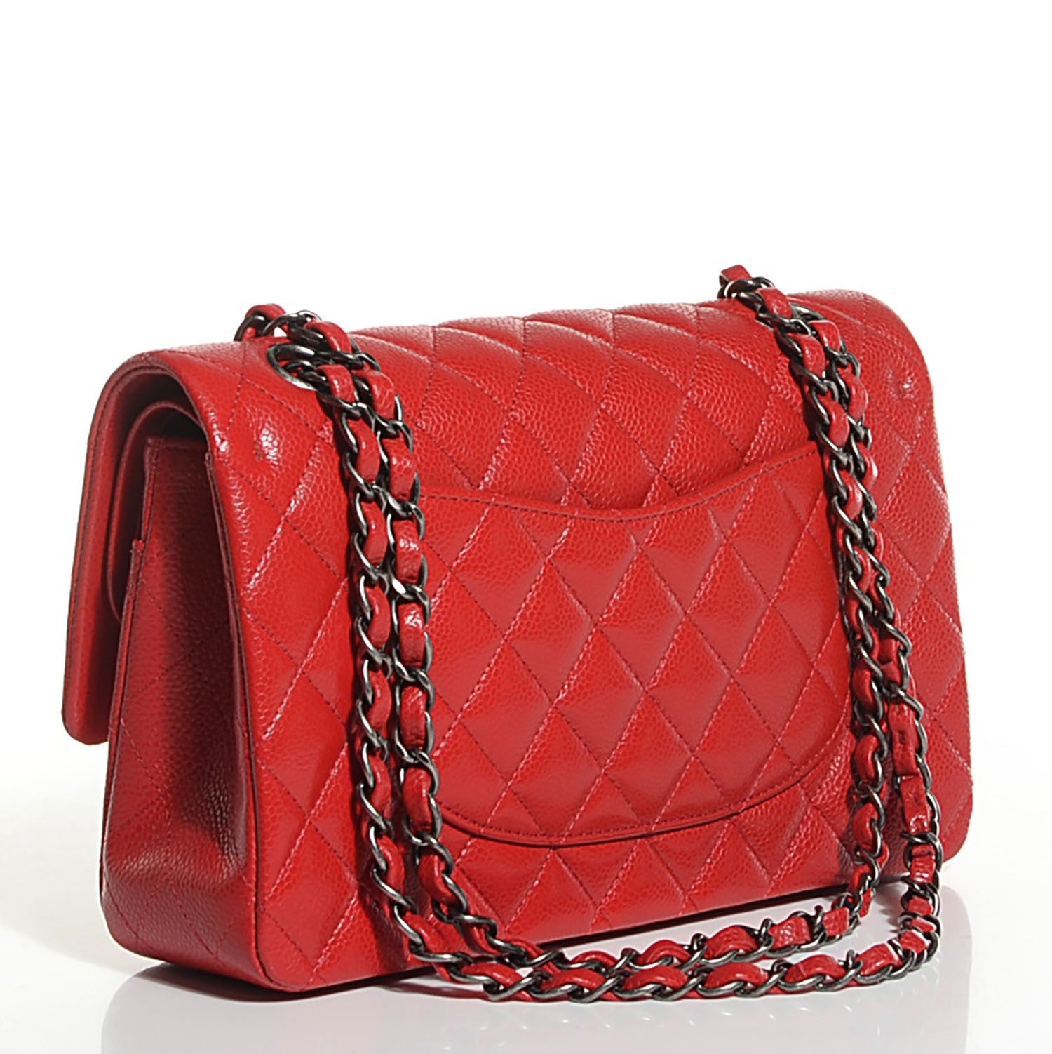 Chanel Caviar Quilted Medium Double Flap Red 4 of 8