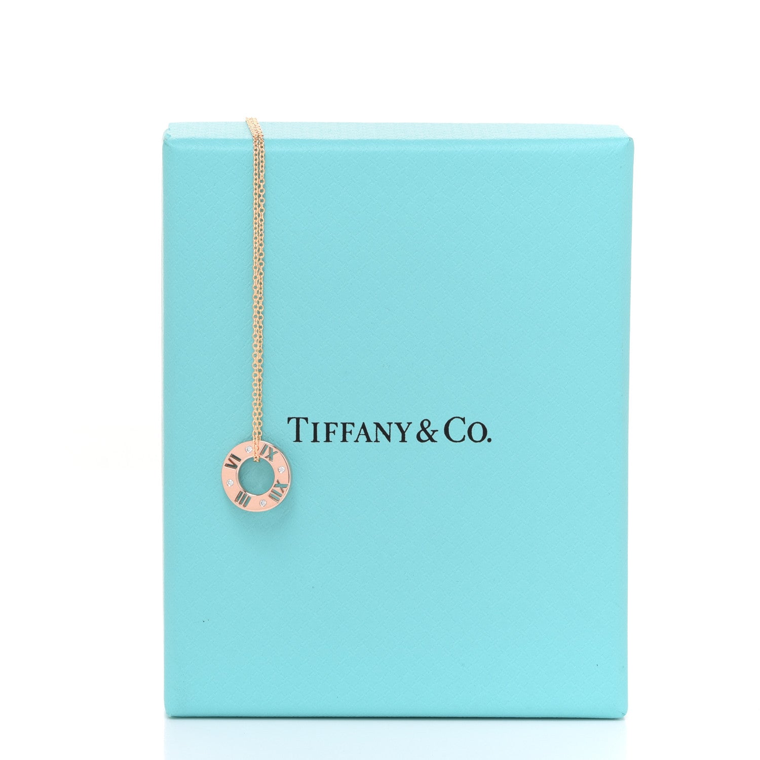 Tiffany 18K Yellow Gold Diamond Atlas Pierced Pendant Necklace 7 of 7