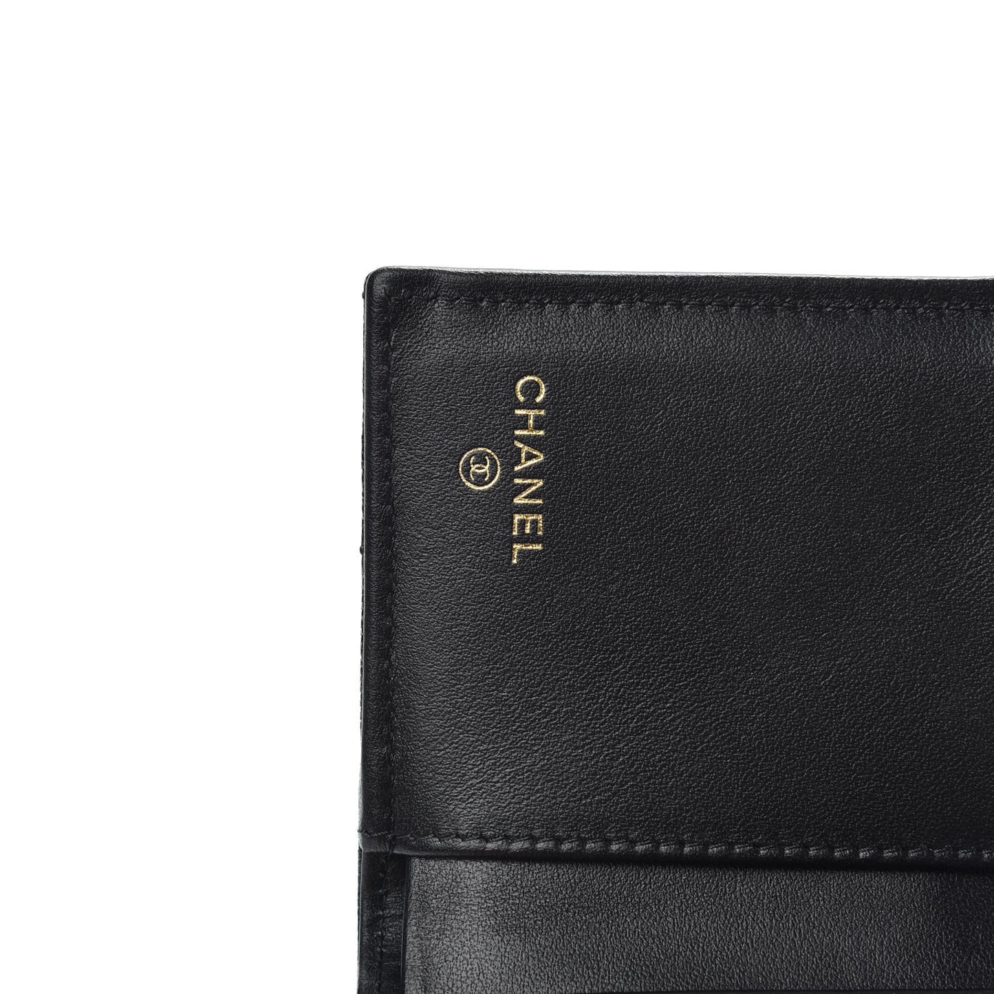 Caviar Quilted Compact Boy Wallet Black