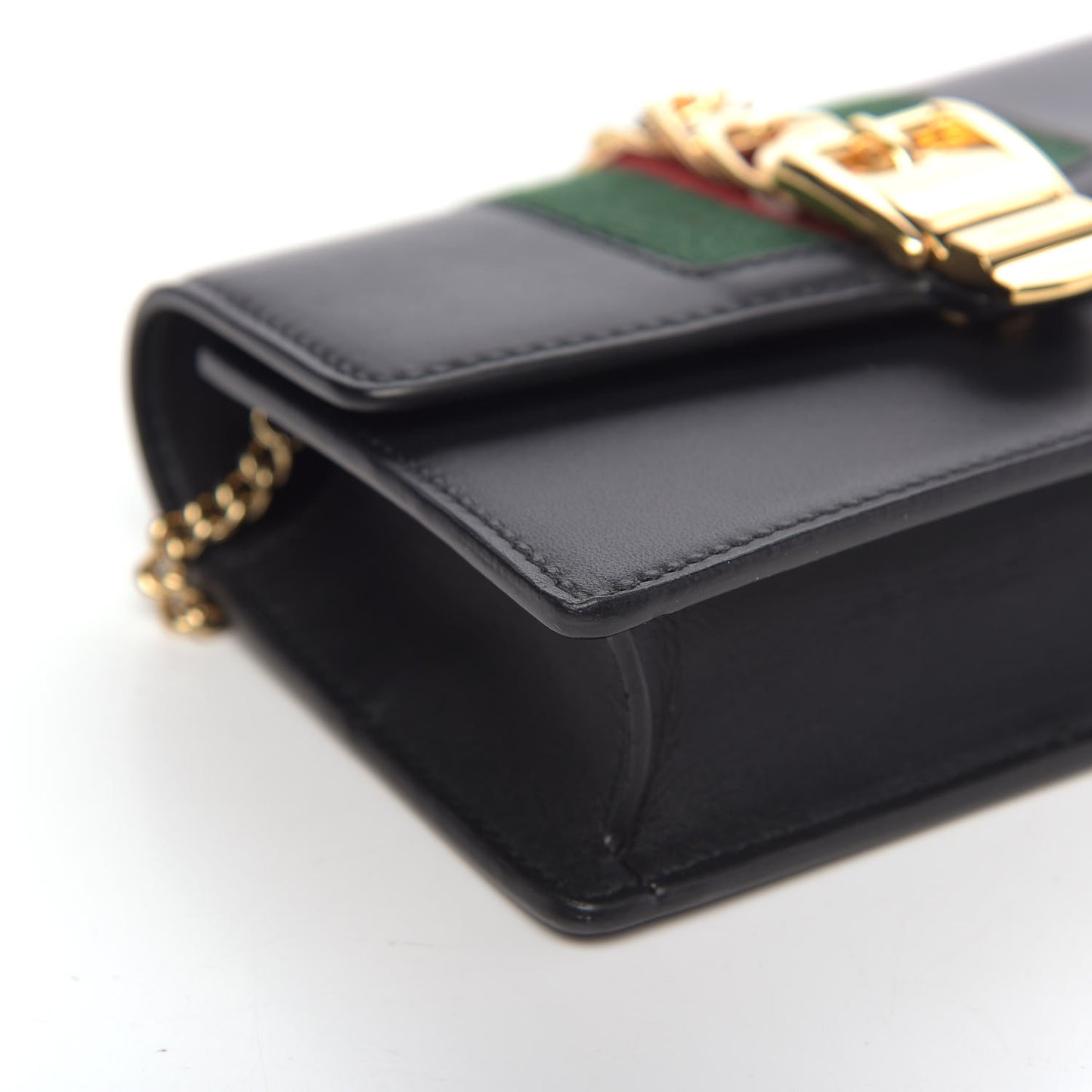 Calfskin Super Mini Sylvie Chain Shoulder Bag Black