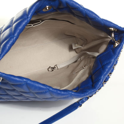 Chanel Caviar Quilted Easy Zip Tote Cobalt Blue 6 of 8