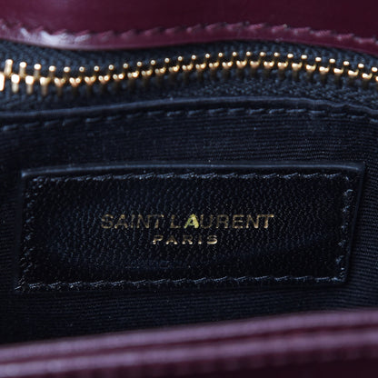 Saint Laurent Velvet Y Quilted Monogram Toy Loulou Crossbody Bag French Burgundy 8 of 15