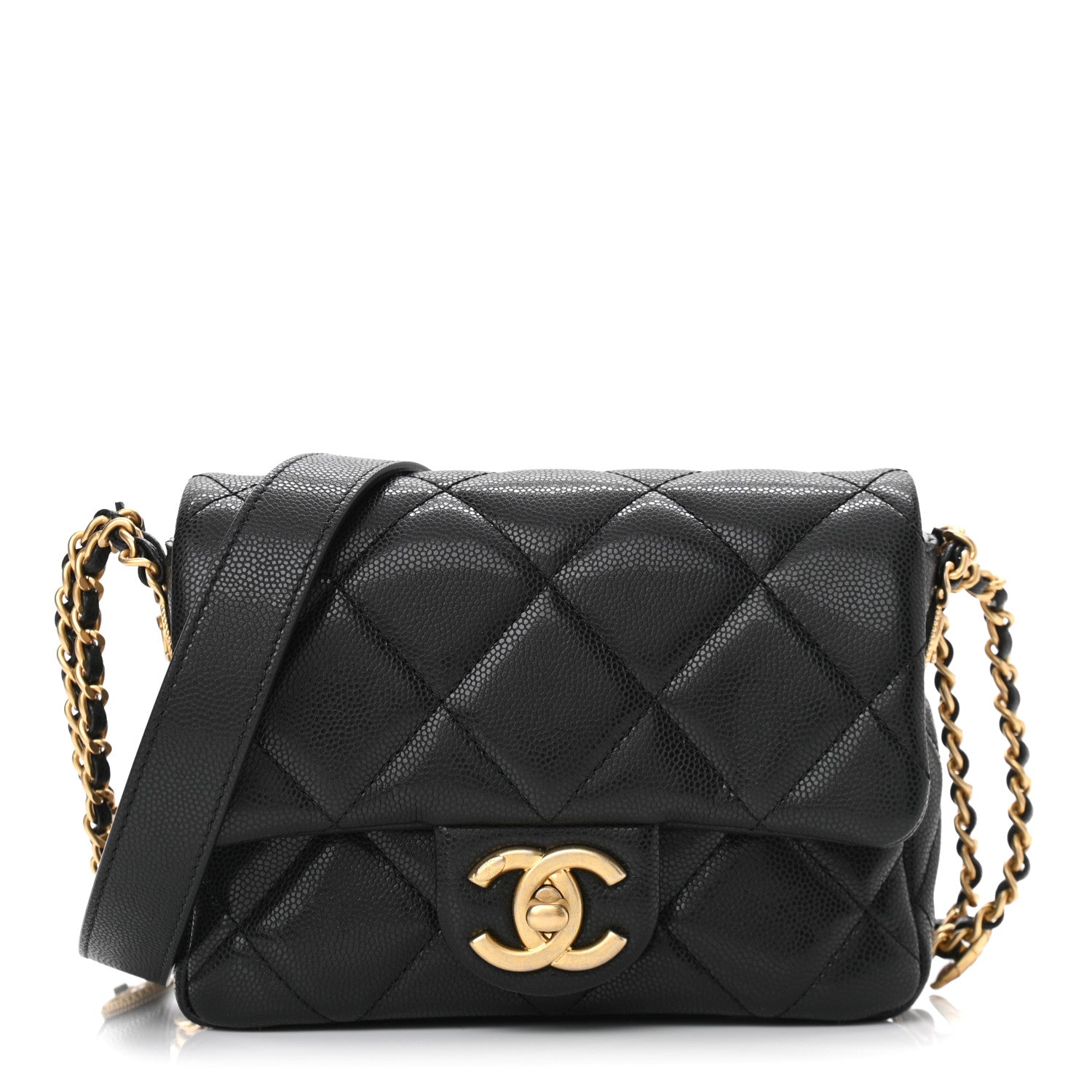 Chanel Caviar Quilted Mini Twist Your Buttons Flap Black 1 of 11
