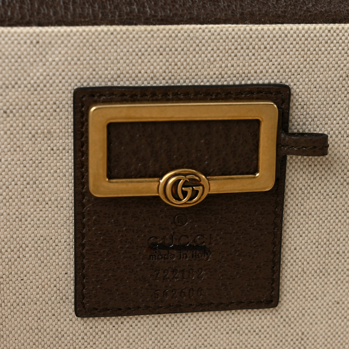 Gucci GG Supreme Monogram Textured Dollar Calfskin Web Small Savoy Hat Box Beige Ebony New Acero 5 of 8