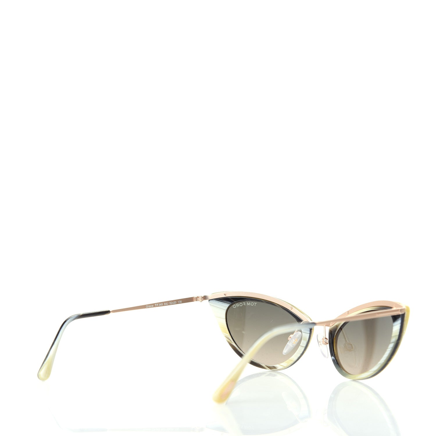 Tom Ford Grace Cat Eye Sunglasses TF349 Green 4 of 8