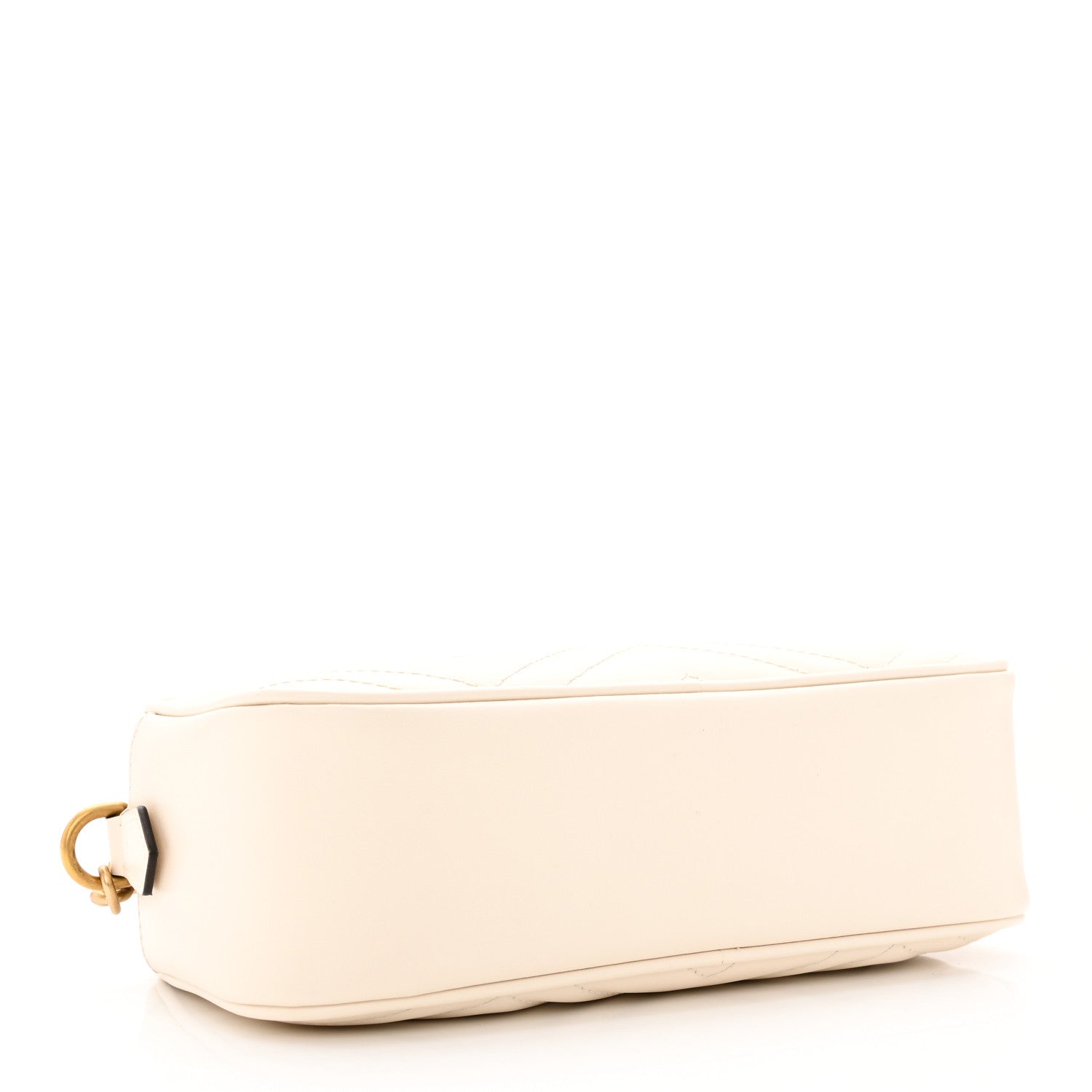 Gucci Calfskin Matelasse Small GG Marmont Chain Shoulder Bag White 4 of 13