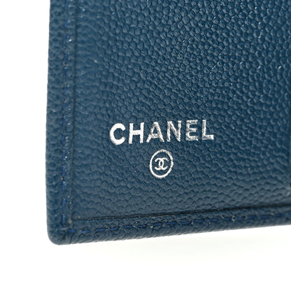 Chanel Caviar CC Card Holder Blue 6 of 8