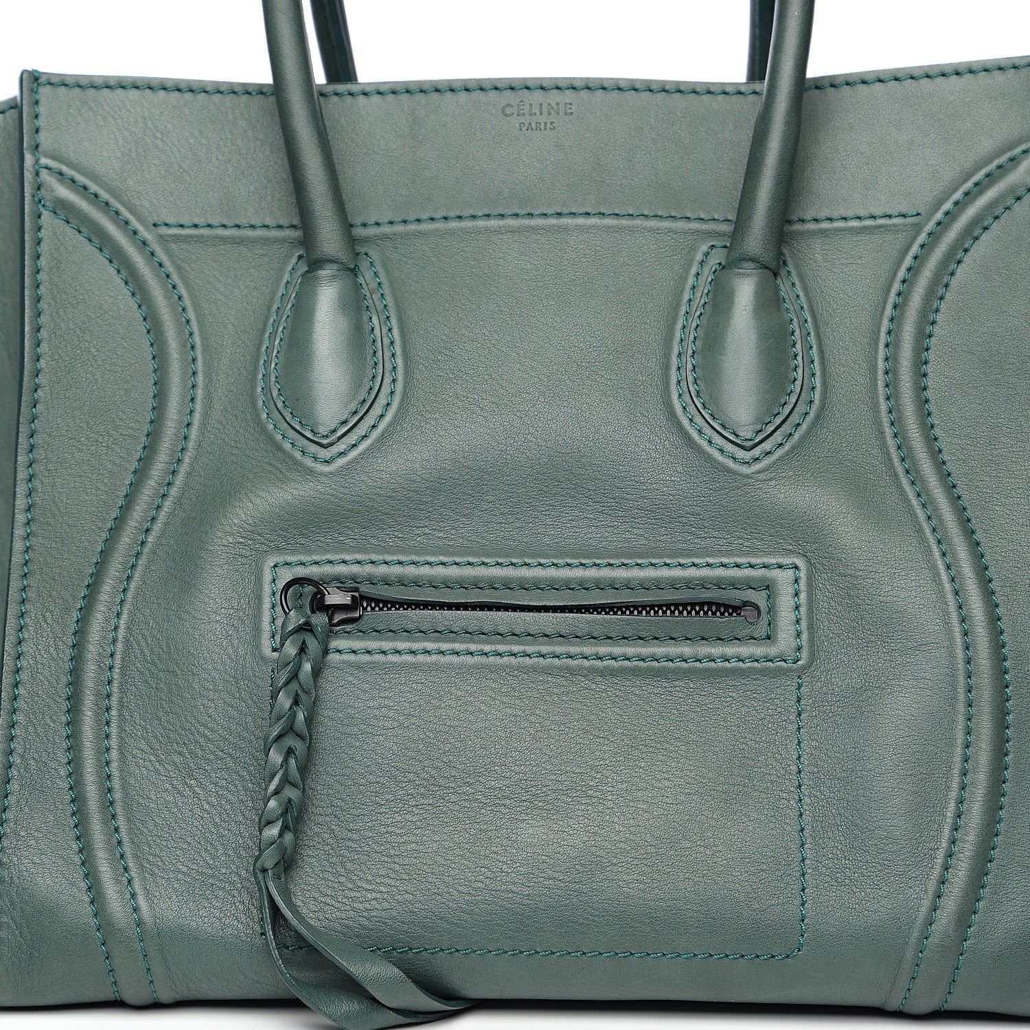 Celine Supple Calfskin Medium Phantom Luggage Emerald 6 of 9