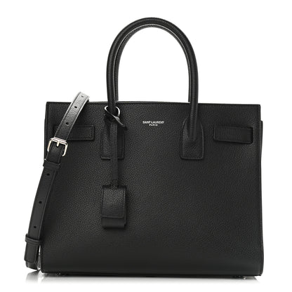 Saint Laurent Grained Calfskin Baby Sac De Jour Black 1 of 9