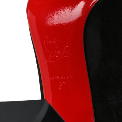 Christian Louboutin Veau Velours Stretch Gena 85 Bootie 37 Black 6 of 11