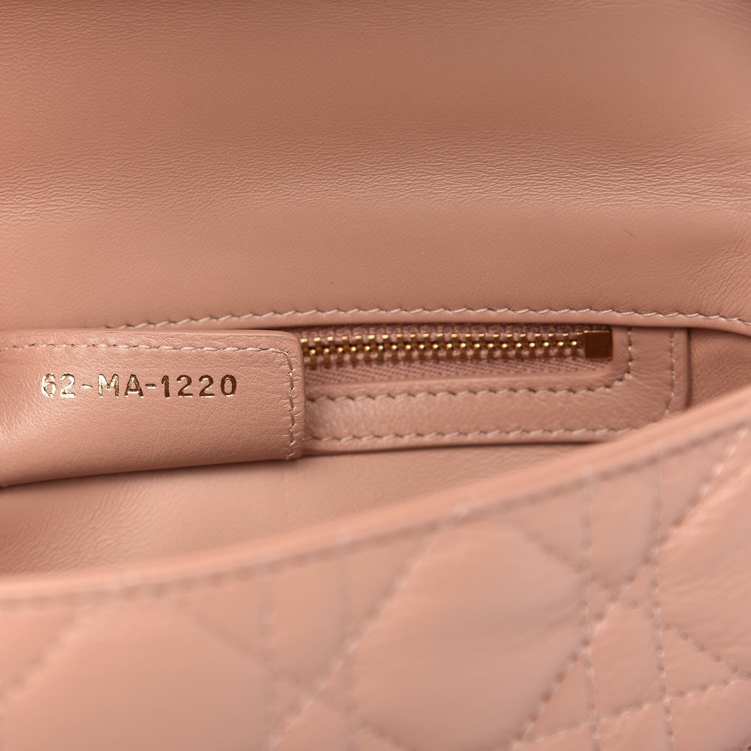 Christian Dior Calfskin Cannage Small Caro Bag Rose De Vents 9 of 10