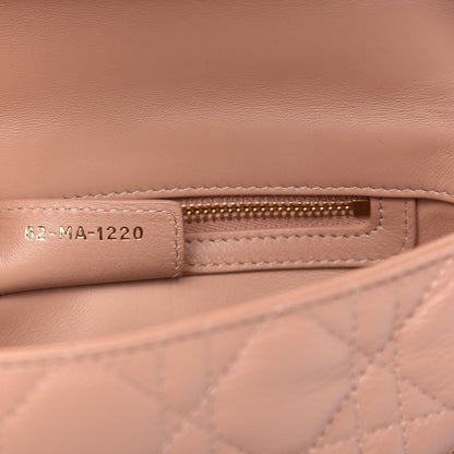 Christian Dior Calfskin Cannage Small Caro Bag Rose De Vents 9 of 10
