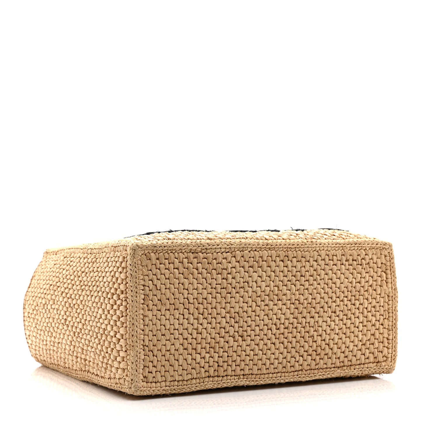 Raffia Small Paula's Ibiza Logo Tote Natural Tan Natural Tan
