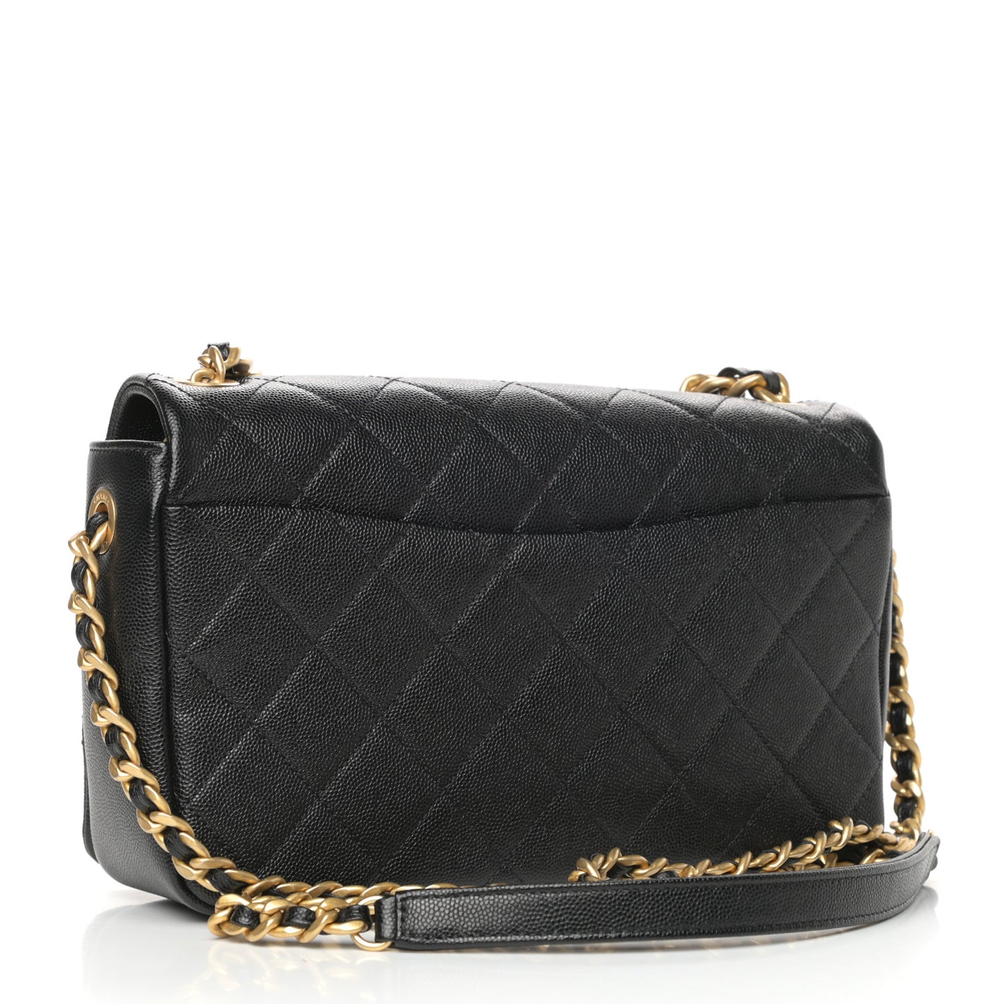 Caviar Quilted Medium Fashion Therapy Flap Bag Black