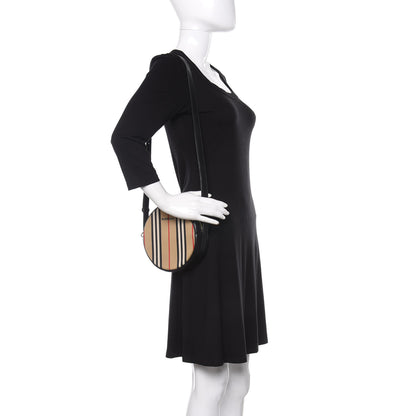 Burberry E-Canvas Calfskin Icon Stripe Louise Bag Archive Beige 2 of 8