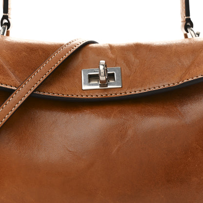 Balenciaga Vegetable Tanned Lambskin Mini Rodeo Top Handle Handbag Tan Cowboy 10 of 12