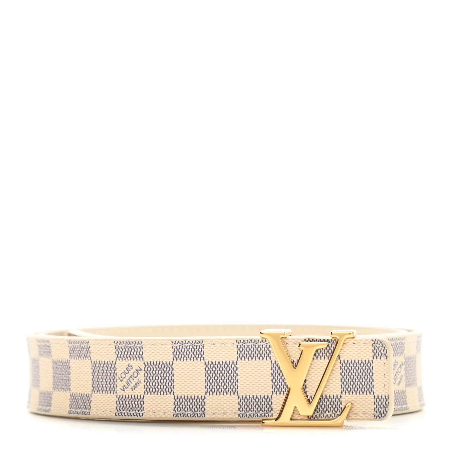 Louis Vuitton Damier Azur LV Initiales Belt 80 32 1 of 4
