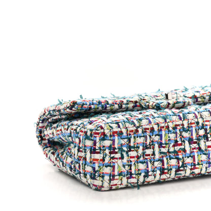 Chanel Tweed Quilted Medium Double Flap Multicolor 16 of 19