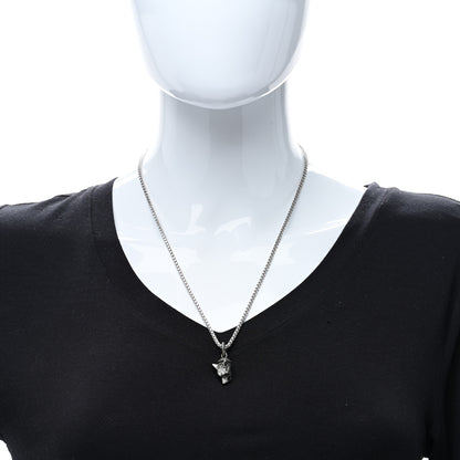 Gucci Sterling Silver Anger Forest Wolf Head Necklace 3 of 5