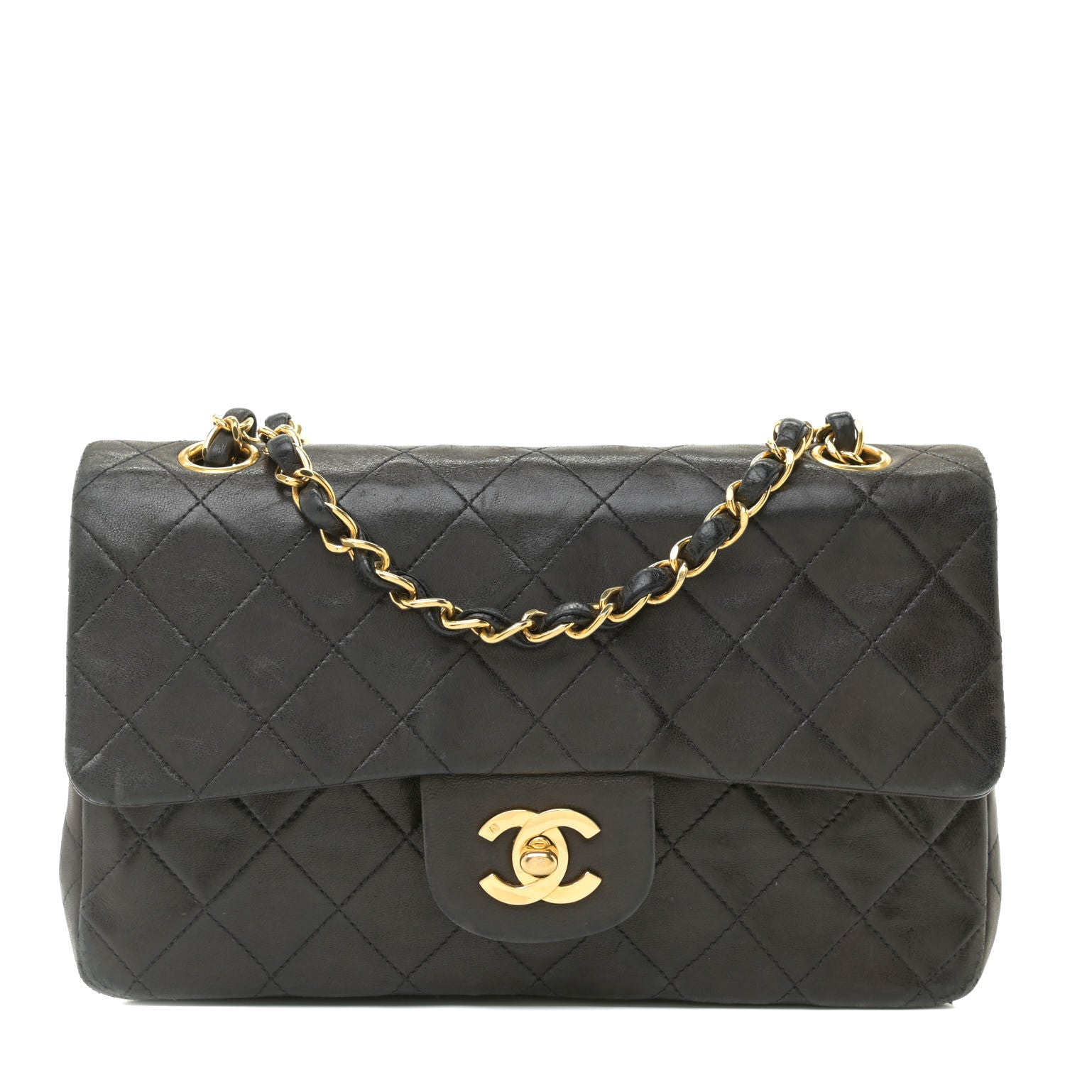 Chanel Lambskin Quilted Small Double Flap Black 1 of 13