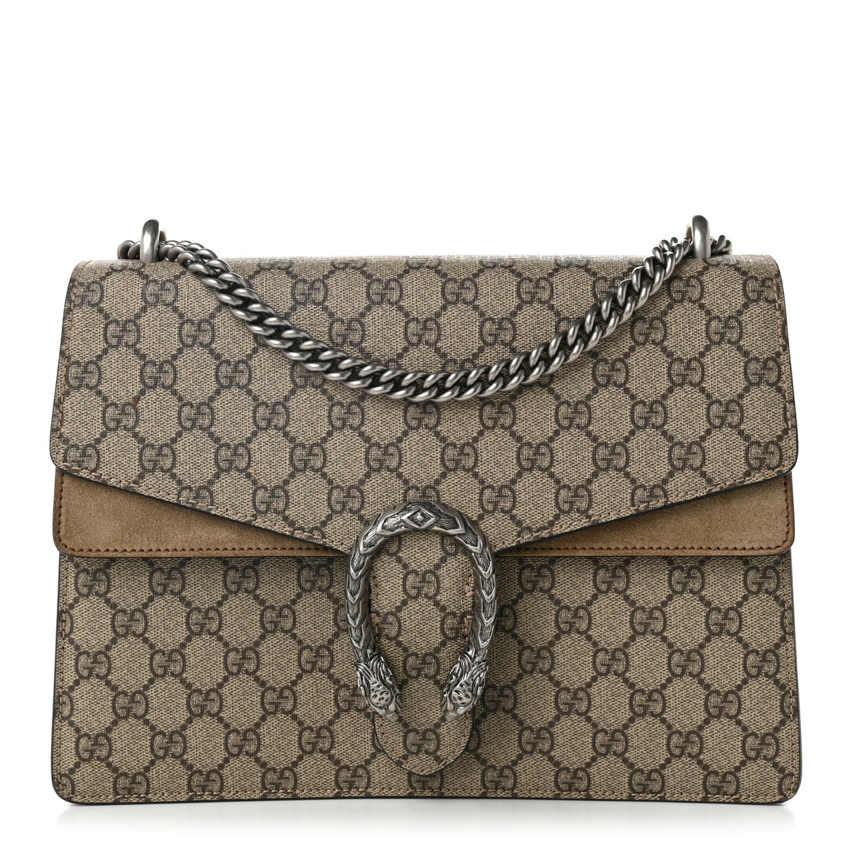 GG Supreme Monogram Medium Dionysus Shoulder Bag Taupe