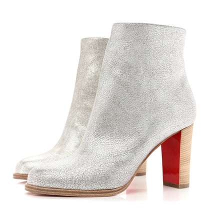 Christian Louboutin Kid Lame Washed Adox 85 Ankle Boots 38 Roche Grezzo Saponat 3 of 7