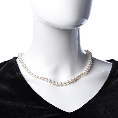 Mikimoto 18K Yellow Gold Akoya Pearl 6.5-7mm Strand Necklace 18" 2 of 9