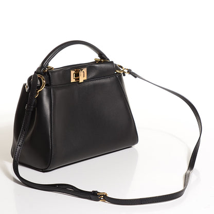 Fendi Nappa Mini Peekaboo Iconic Satchel Black 3 of 11