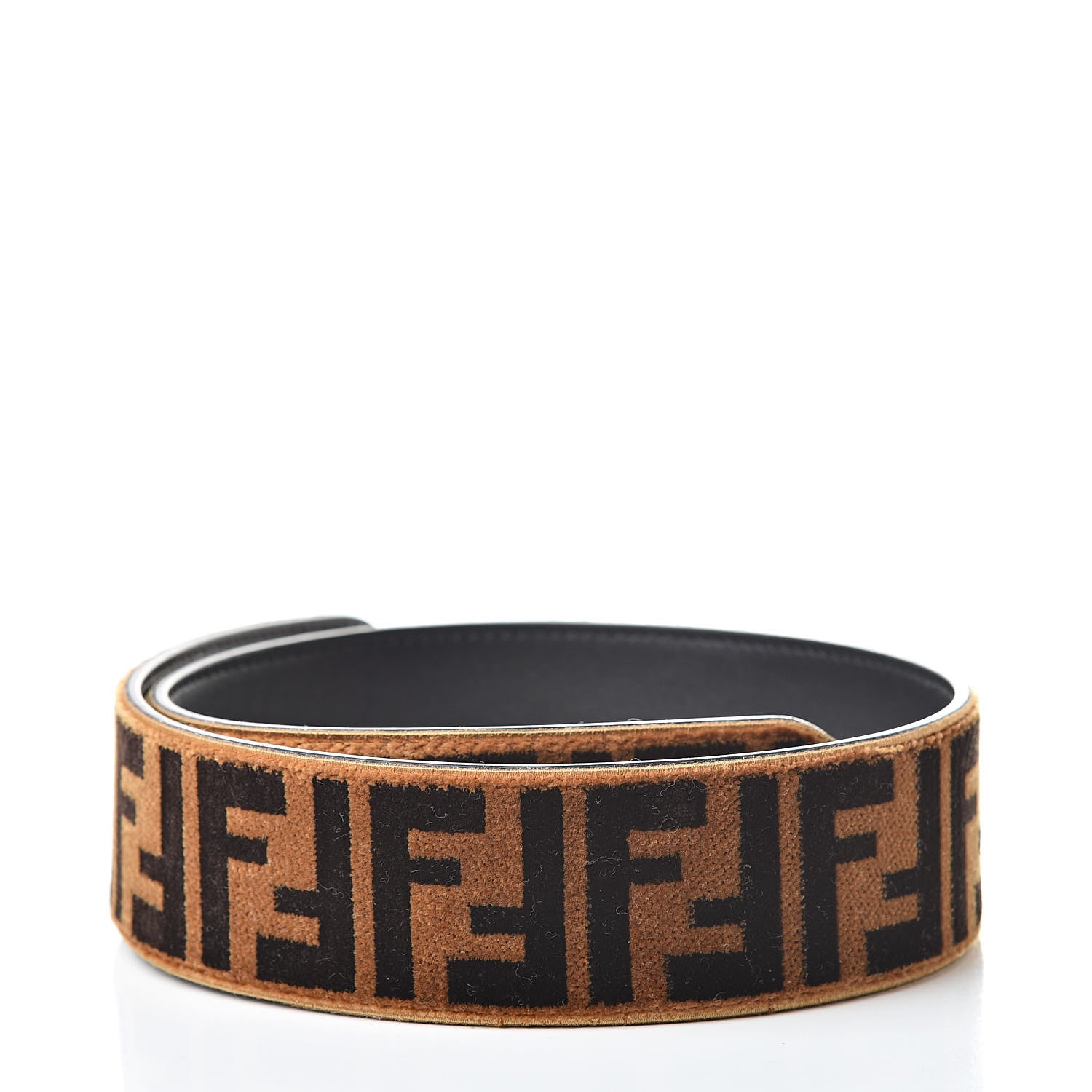 Fendi Velvet Tapestry FF Strap You Tobacco 2 of 4