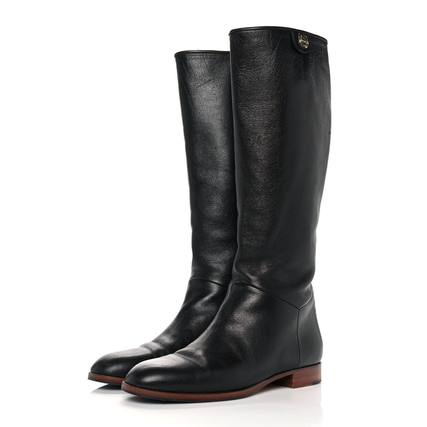 Gucci Calfskin Piuma Lux Energy High Boots 39 Black 3 of 8