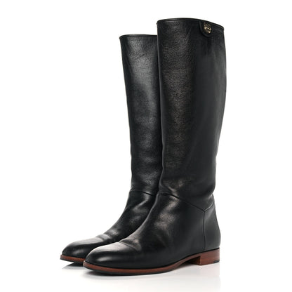 Gucci Calfskin Piuma Lux Energy High Boots 39 Black 3 of 8