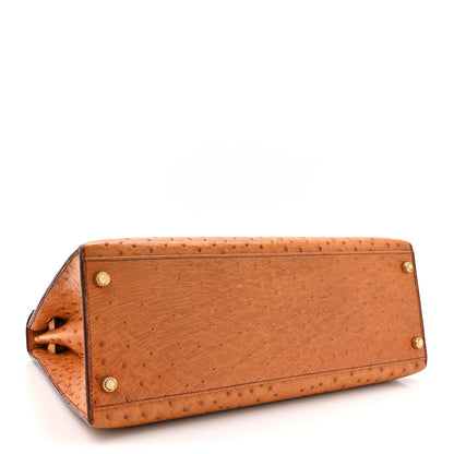 Hermes Ostrich Kelly Sellier 32 Gold 4 of 14