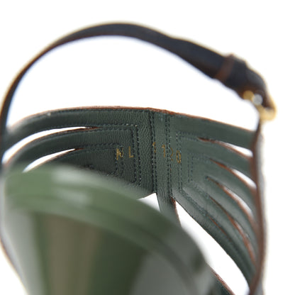 Louis Vuitton Patent Marbella Pumps 37.5 Green 8 of 16