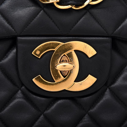 Chanel Lambskin Quilted XL Jumbo Single Flap Black 8 of 11